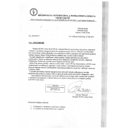 Oznámenie - Reg. veterinárna a potravinová správa Veľký Krtíš