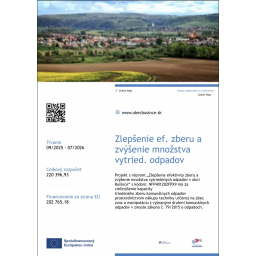 Zlepšenie efektivity zberu a zvýšenie množstva vytriedených odpadov v obci Bušince